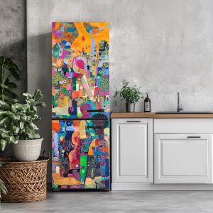 Αυτοκόλλητο Ψυγείου Αφηρημένες Φιγούρες - Decotek 28724