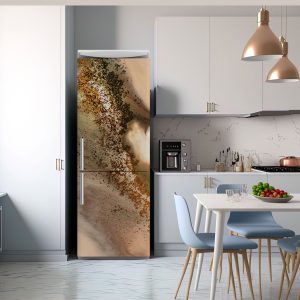 Αυτοκόλλητο Ψυγείου Αφηρημένο Χρυσή Άμμος - Decotek 28735