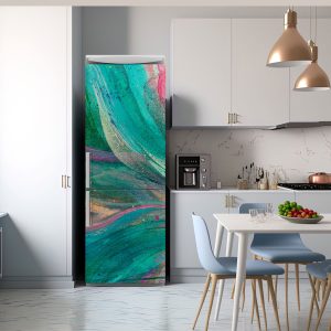 Αυτοκόλλητο Ψυγείου Αφηρημένες Πράσινες Πινελιές - Decotek 28757