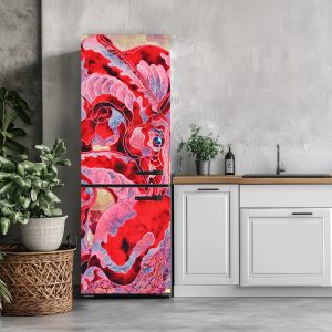 Αυτοκόλλητο Ψυγείου Abstract Red Horses - Decotek 28749