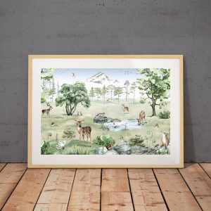 Πόστερ - Αφίσα Kikki Belle, Deer Forest Summer- Decotek 33768