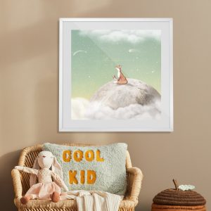 Πόστερ - Αφίσα Oliver Robins, Fox on the Moon Green - Decotek 33747