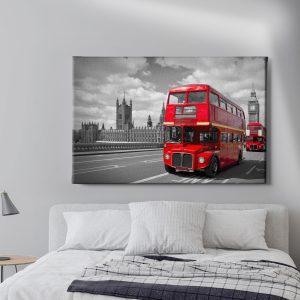 Πίνακας Ζωγραφικής Κόκκινη Πινελιά στο Λονδίνο 65*42 εκ.- Decotek 221985