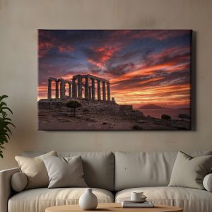 Πίνακας Ζωγραφικής Ο Ναός του Ποσειδώνα - Decotek 221900, 140x90 εκ.