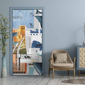 Αυτοκόλλητο Πόρτας Vintage Collage - Decotek 31034