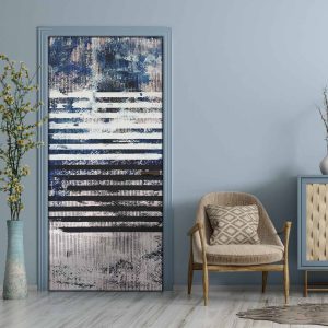 Αυτοκόλλητο Πόρτας Blue & White Art - Decotek 31131