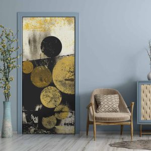 Αυτοκόλλητο Πόρτας Χρυσοί Κύκλοι - Decotek 31064