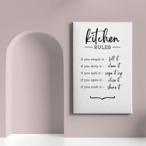 Πίνακας Ζωγραφικής Κανόνες της Κουζίνας - Decotek 222061