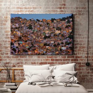 Πίνακας Ζωγραφικής Πολύχρωμα Σπίτια σε Λόφο - Decotek 222027