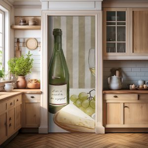 Αυτοκόλλητο Πόρτας Κουζίνα & Κρασί - Decotek 31095