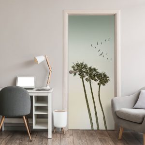 Αυτοκόλλητο Πόρτας Birds & Palms - Decotek 31109