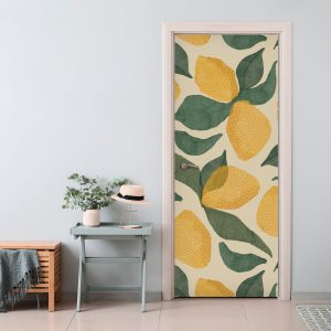 Αυτοκόλλητο Πόρτας Λεμόνια και Φύλλα - Decotek 31078