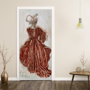 Αυτοκόλλητο Πόρτας Lady in Red - Decotek 31097