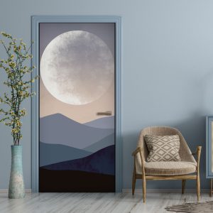 Αυτοκόλλητο Πόρτας Φεγγαρόλουστα Βουνά - Decotek 31046