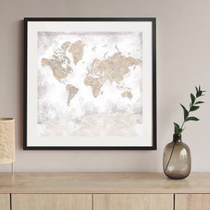 Πόστερ - Αφίσα Vintage Παγκόσμιος Χάρτης - Decotek 33788