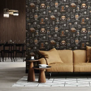 Ταπετσαρία Τοίχου Γράμματα, Καφές - AS Creation - Decotek 89045