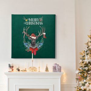 Πίνακας Ζωγραφικής Χριστουγεννιάτικο Στεφάνι - Decotek 222196