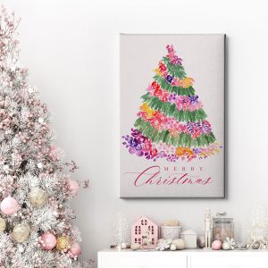 Πίνακας Ζωγραφικής Έλατο με Λουλούδια - Decotek 222204