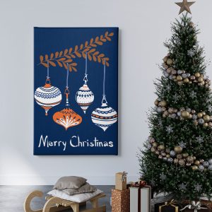 Πίνακας Ζωγραφικής Κρεμαστές Χριστουγεννιάτικες Μπάλες - Decotek 222212