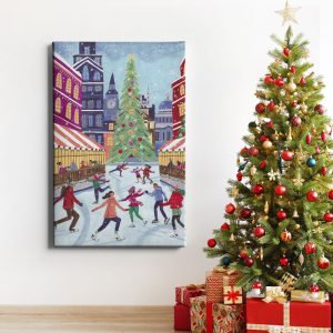 Πίνακας Ζωγραφικής Παγοδρόμιο της Γιορτής - Decotek 222221