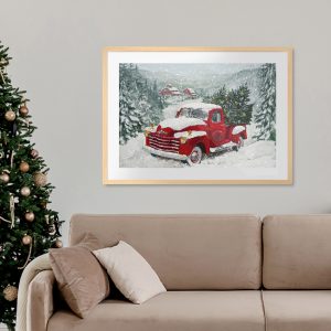 Πόστερ - Αφίσα Red Truck In The Snow - Decotek 33929