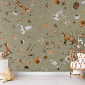 Φωτοταπετσαρία Playful Forest, green - Kikki Belle 60878