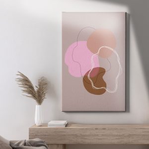 Πίνακας Ζωγραφικής Ροζ & Καφέ Αποχρώσεις - Decotek 222261