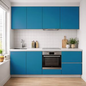 Μονόχρωμο Αυτοκόλλητο για Ντουλάπια Κουζίνας Γαλάζιο – Decotek 500109