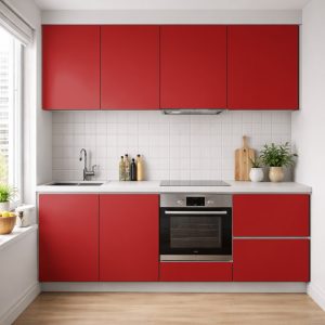 Μονόχρωμο Αυτοκόλλητο για Ντουλάπια Κόκκινο – Decotek 500114