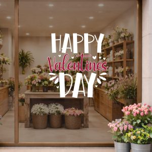 Αυτοκόλλητο Τοίχου Happy Valentine's Day - Decotek 09953
