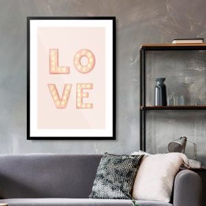 Ποστερ - Αφίσα Vintage Ροζ Επιγραφή - Decotek 33931