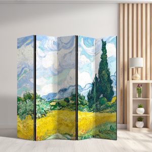 Παραβάν Εσωτερικού Χώρου Van Gogh, A Wheatfield with Cypresses - Decotek 530
