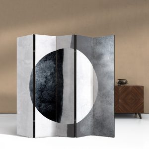 Παραβάν Εσωτερικού Χώρου Abstract Black & Grey Circle - Decotek 569