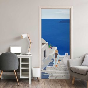 Αυτοκόλλητο Πόρτας Θέα στο Αιγαίο - Decotek 31146