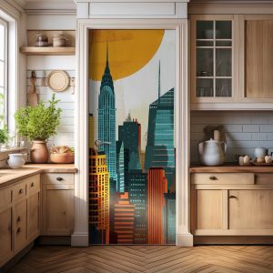 Αυτοκόλλητο Πόρτας New York Skyline - Decotek 31184