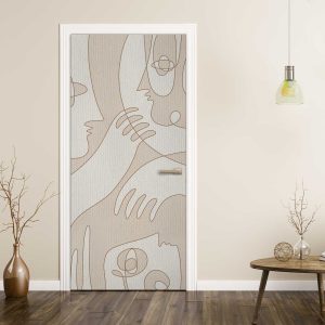 Αυτοκόλλητο Πόρτας Αφηρημένες Μορφές - Decotek 31187