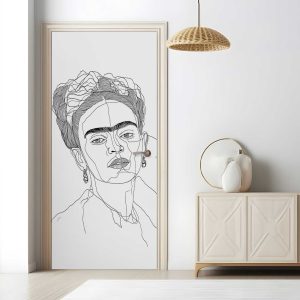 Αυτοκόλλητο Πόρτας Frida Kahlo Line Art - Decotek 31200