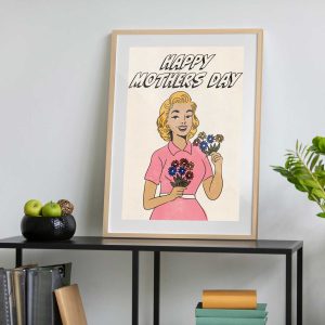 Ποστερ - Αφίσα Retro Happy Mother's Day - Decotek 34005