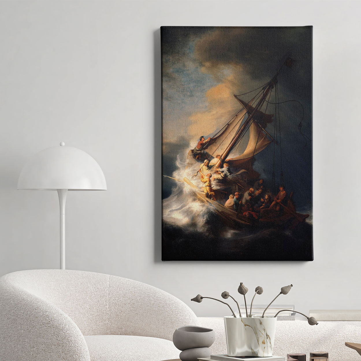 Πίνακας Ζωγραφικής Rembrandt "The Storm on the Sea of Galilee" σε Καμβά – Decotek 222603
