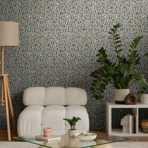 Ταπετσαρία τοίχου animal print AS Creation 782162 σε γκρι — δωμάτιο