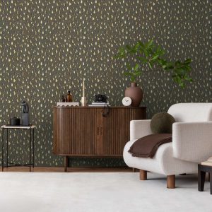 Ταπετσαρία τοίχου animal print AS Creation 782163 σε λαδί — δωμάτιο
