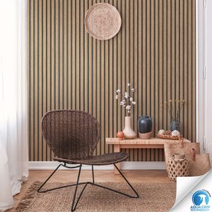 Ταπετσαρία τοίχου ξύλο AS Creation 784591 σε καφέ — δωμάτιο