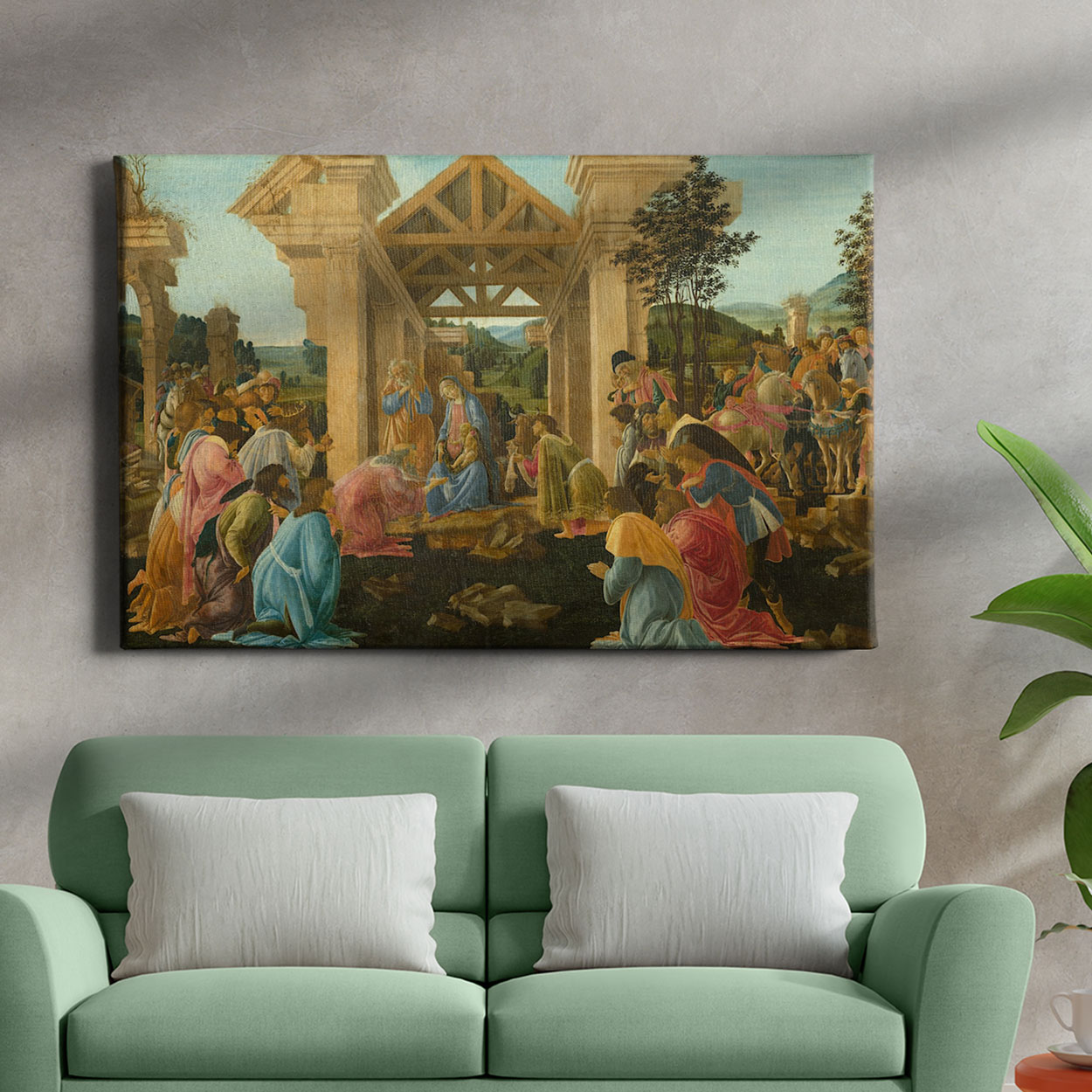 Πίνακας Ζωγραφικής Botticelli “Η Προσκύνηση των Μάγων” σε Καμβά – Decotek 222716