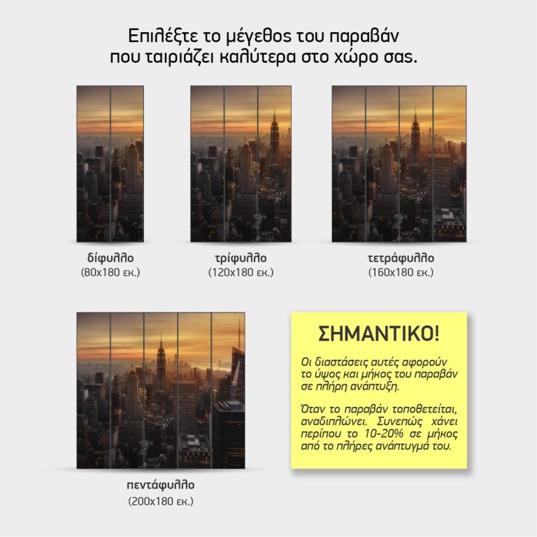 Χρυσό Μανχάταν — τα 4 μεγέθη