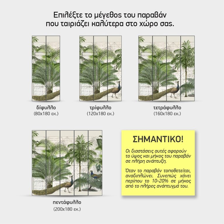Τροπικός Χάρτης με Ζώα — τα 4 μεγέθη