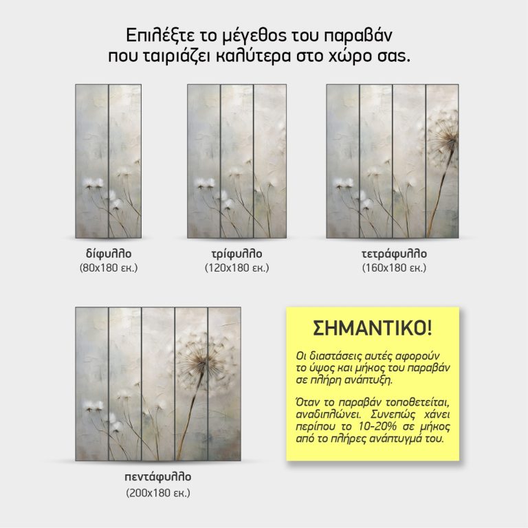 Λευκές Πικραλίδες — τα 4 μεγέθη