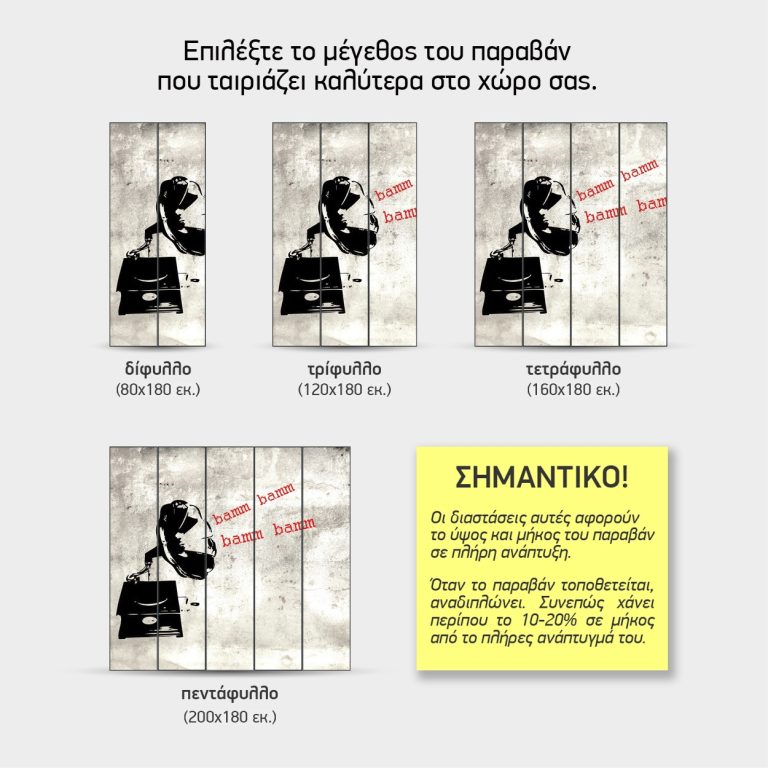 Γραμμόφωνο — τα 4 μεγέθη